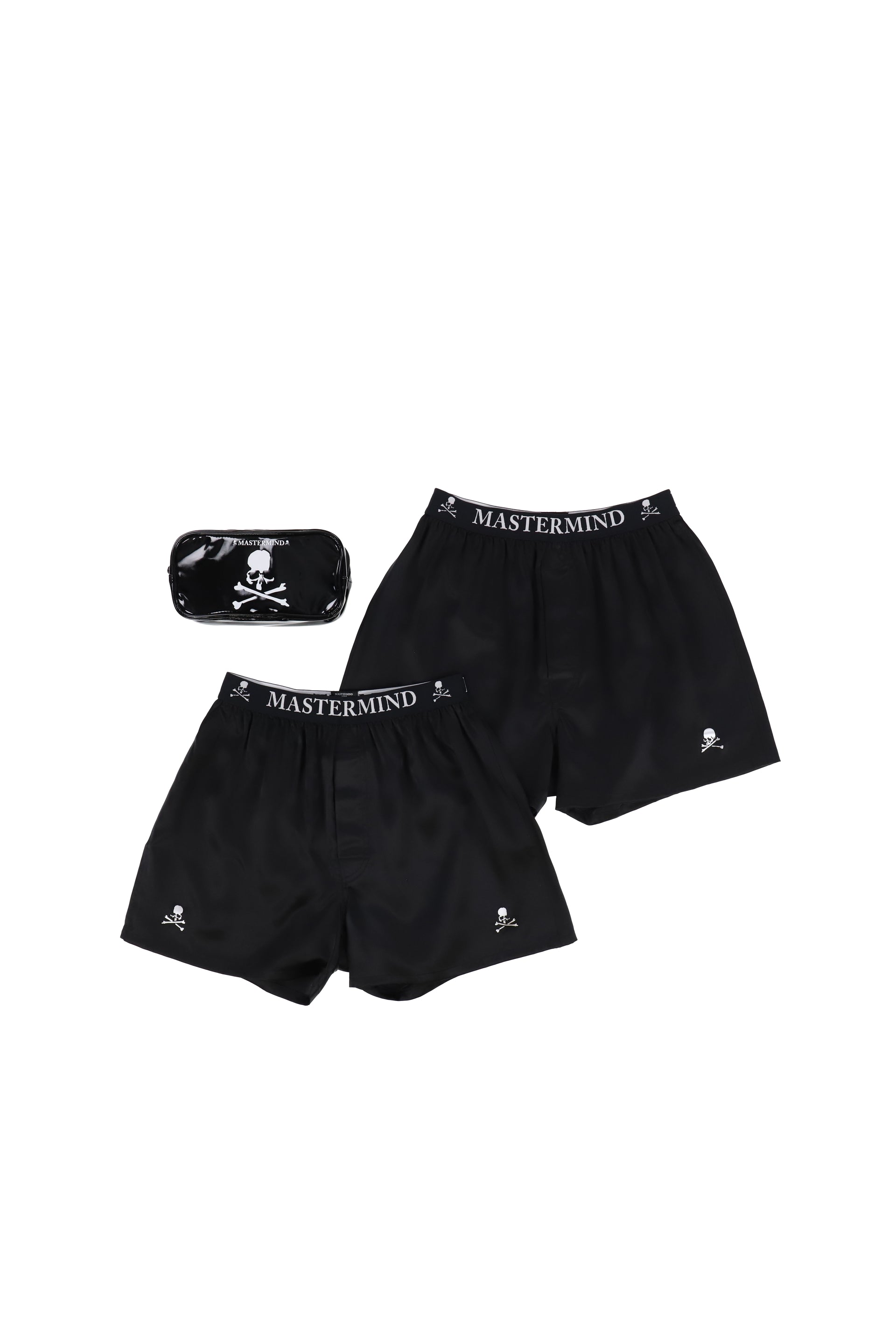 LUSTROUS SILK BOXERS / BLK
