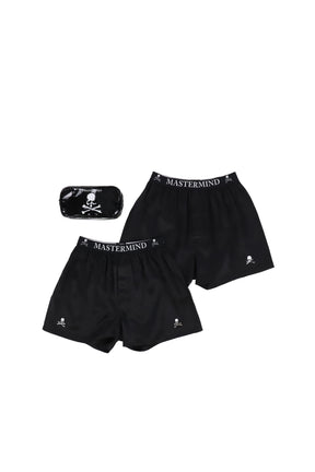 LUSTROUS SILK BOXERS / BLK