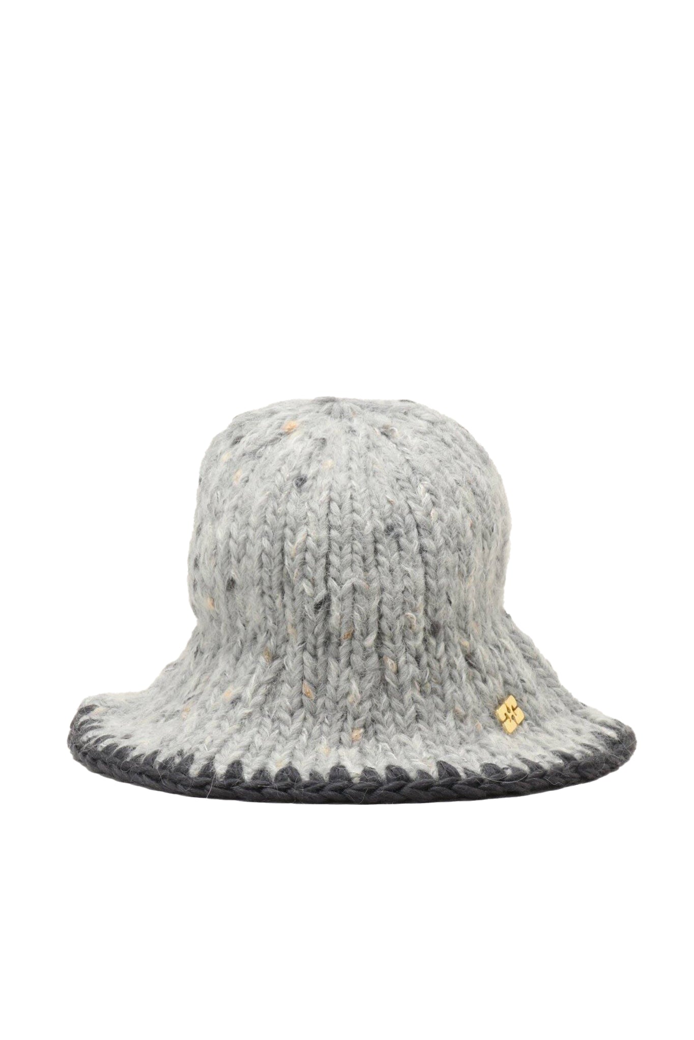 CHUNKY MARLED HANDKNIT BUCKET HAT / P MELANGE