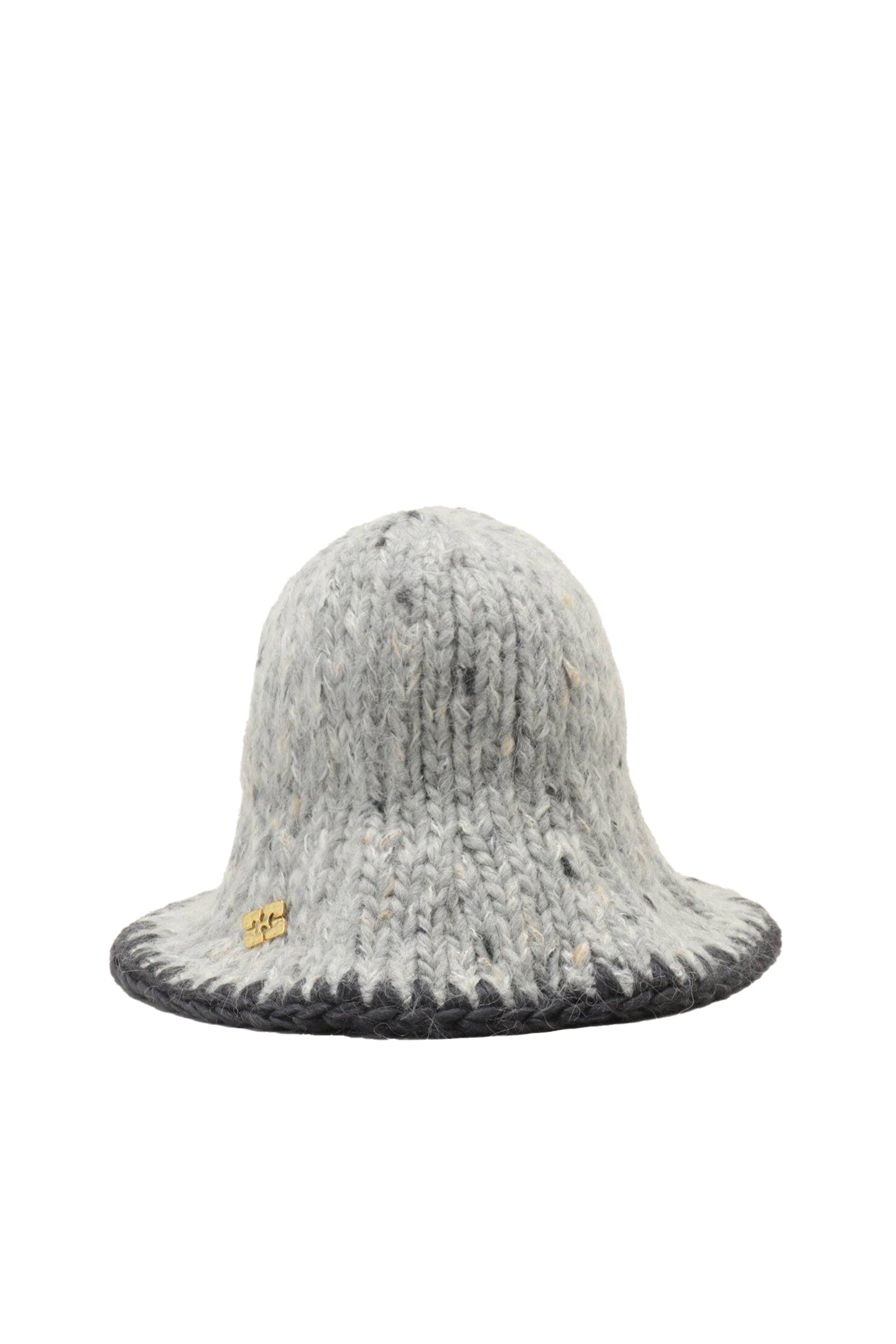 CHUNKY MARLED HANDKNIT BUCKET HAT / P MELANGE