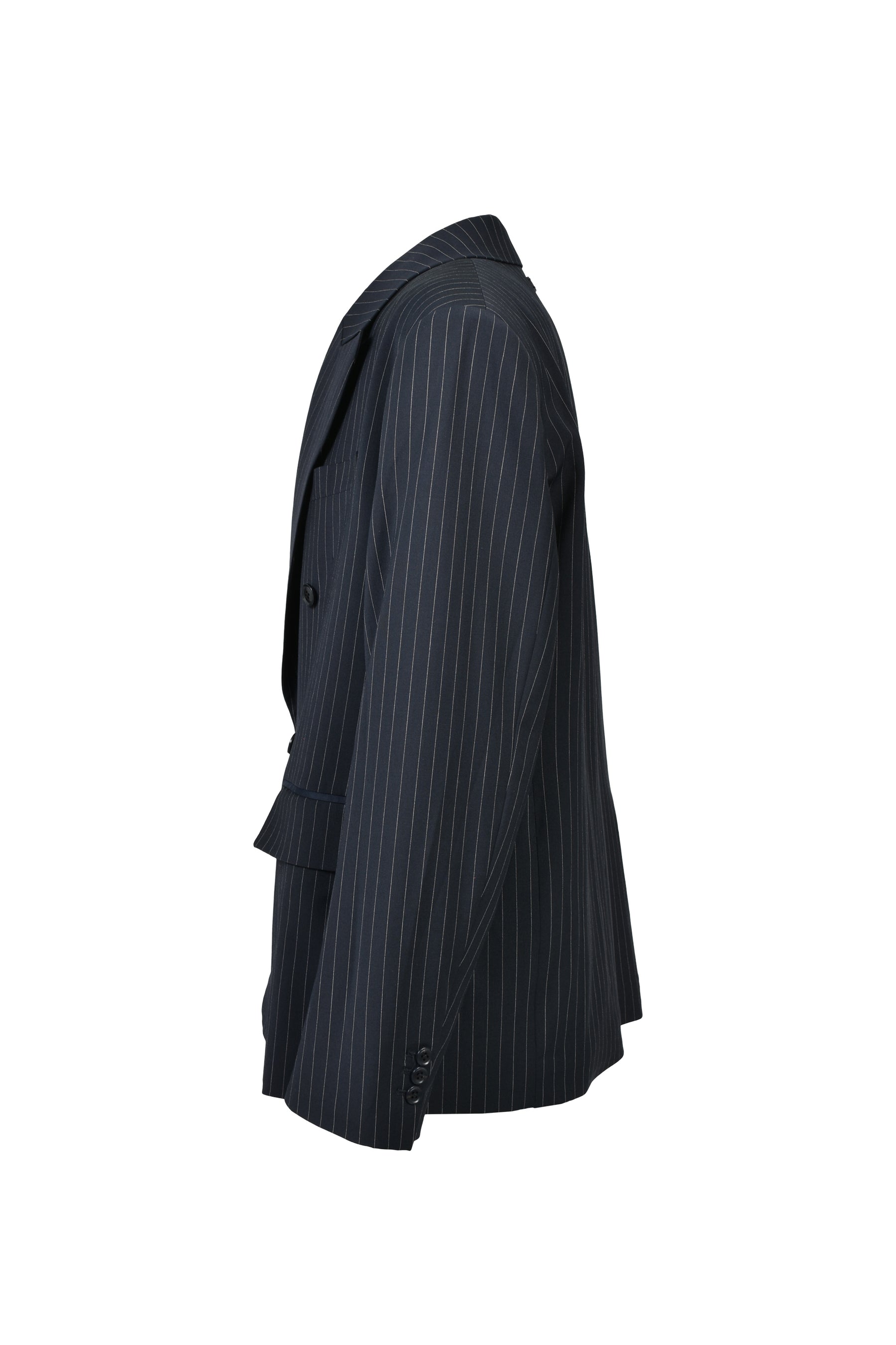 OVERSIZE DOUBLE JACKET / NAV STRIPE