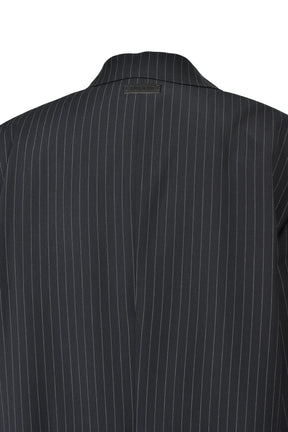 OVERSIZE DOUBLE JACKET / NAV STRIPE
