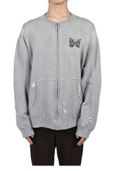 DECONSTRUCTED ZIPPED SWEAT / GRY
