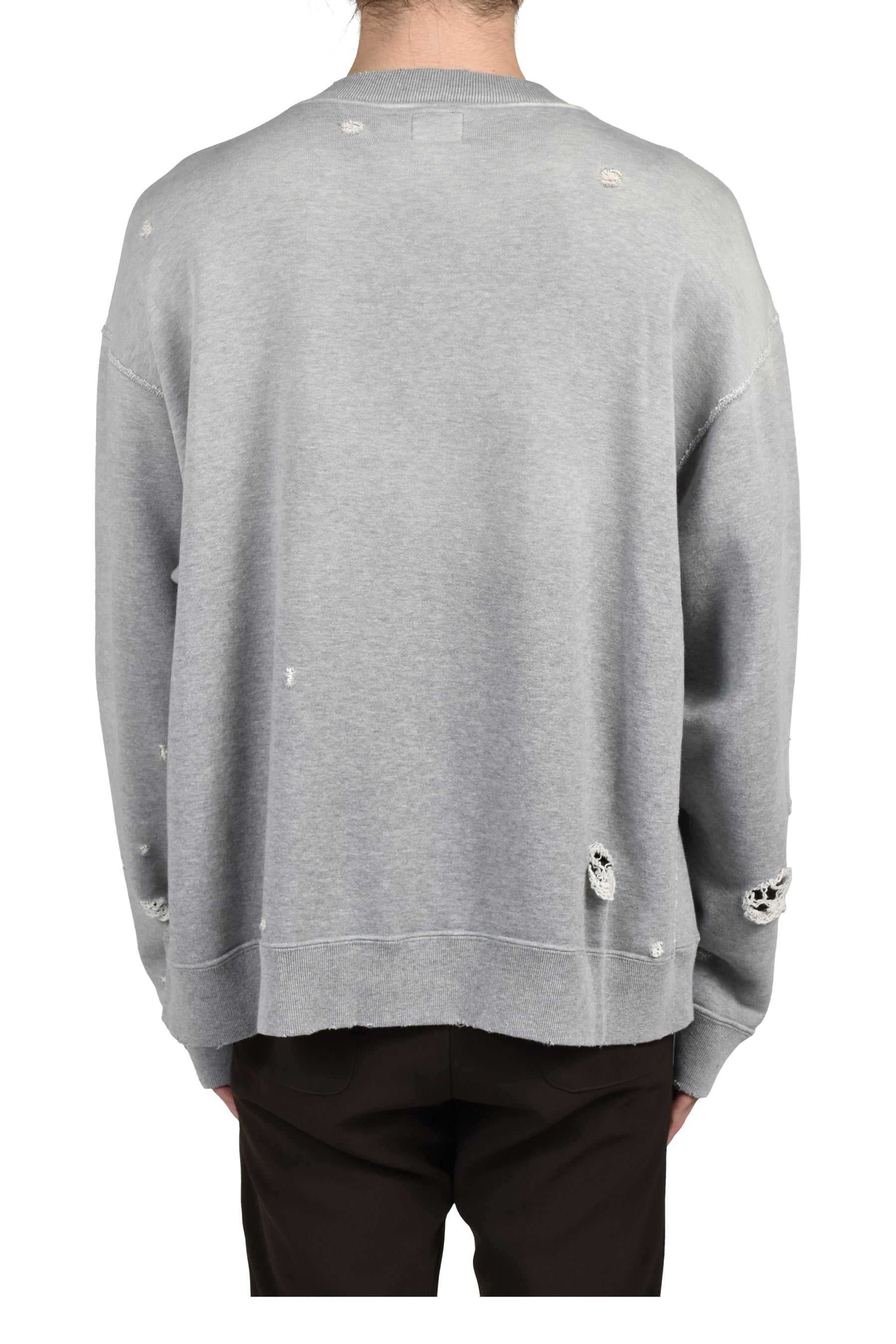 DECONSTRUCTED ZIPPED SWEAT / GRY