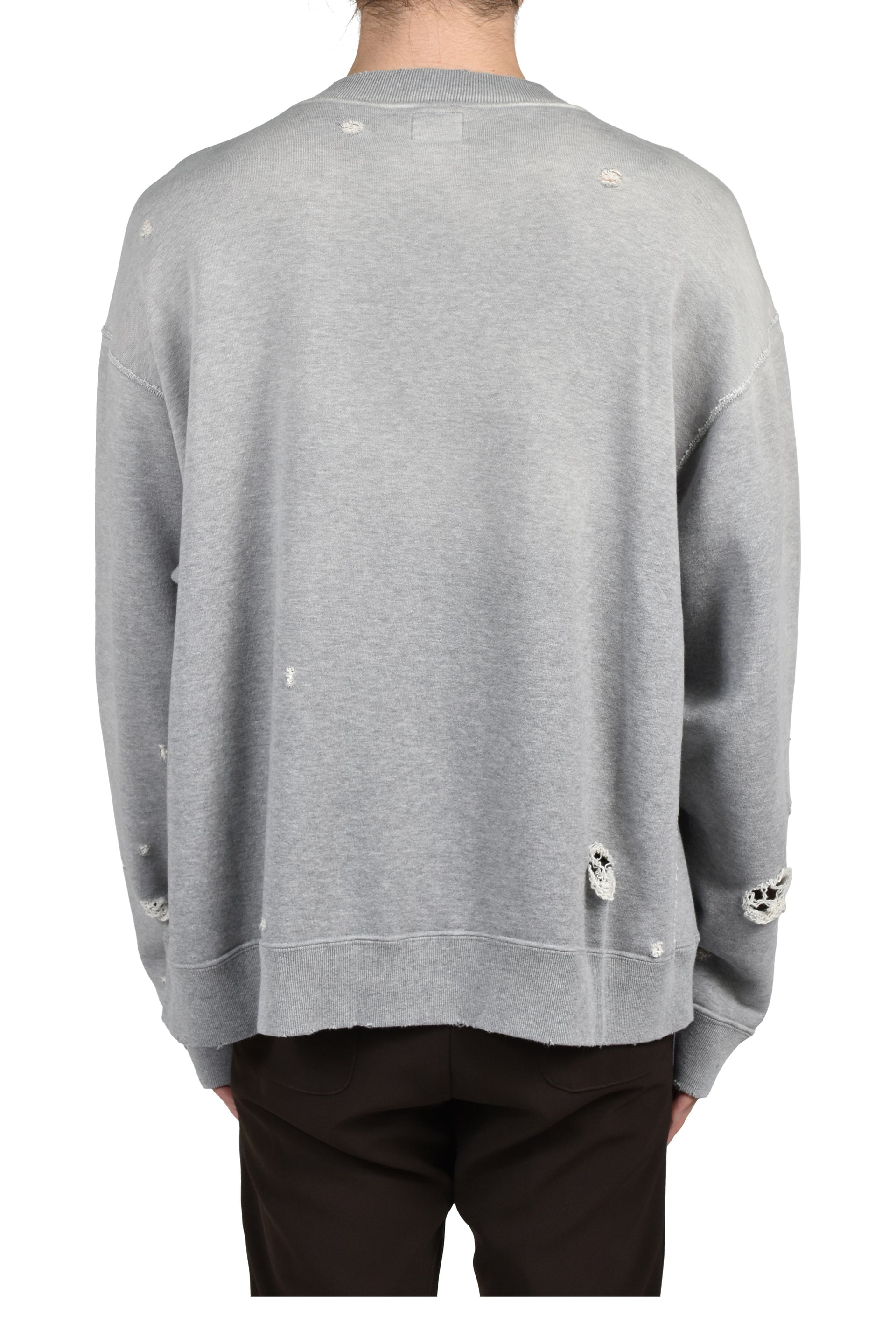 DECONSTRUCTED ZIPPED SWEAT / GRY