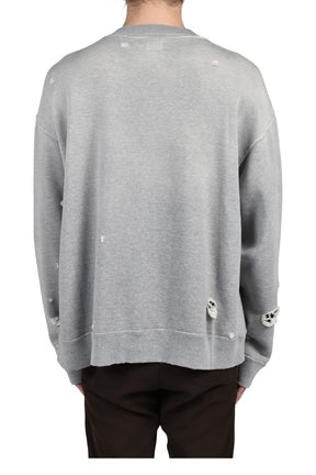 DECONSTRUCTED ZIPPED SWEAT / GRY