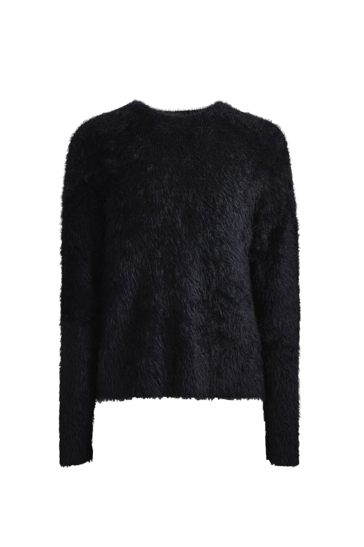 WILD PUFFY KNIT CREWNECK PULLOVER / BLK