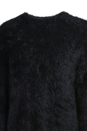 WILD PUFFY KNIT CREWNECK PULLOVER / BLK