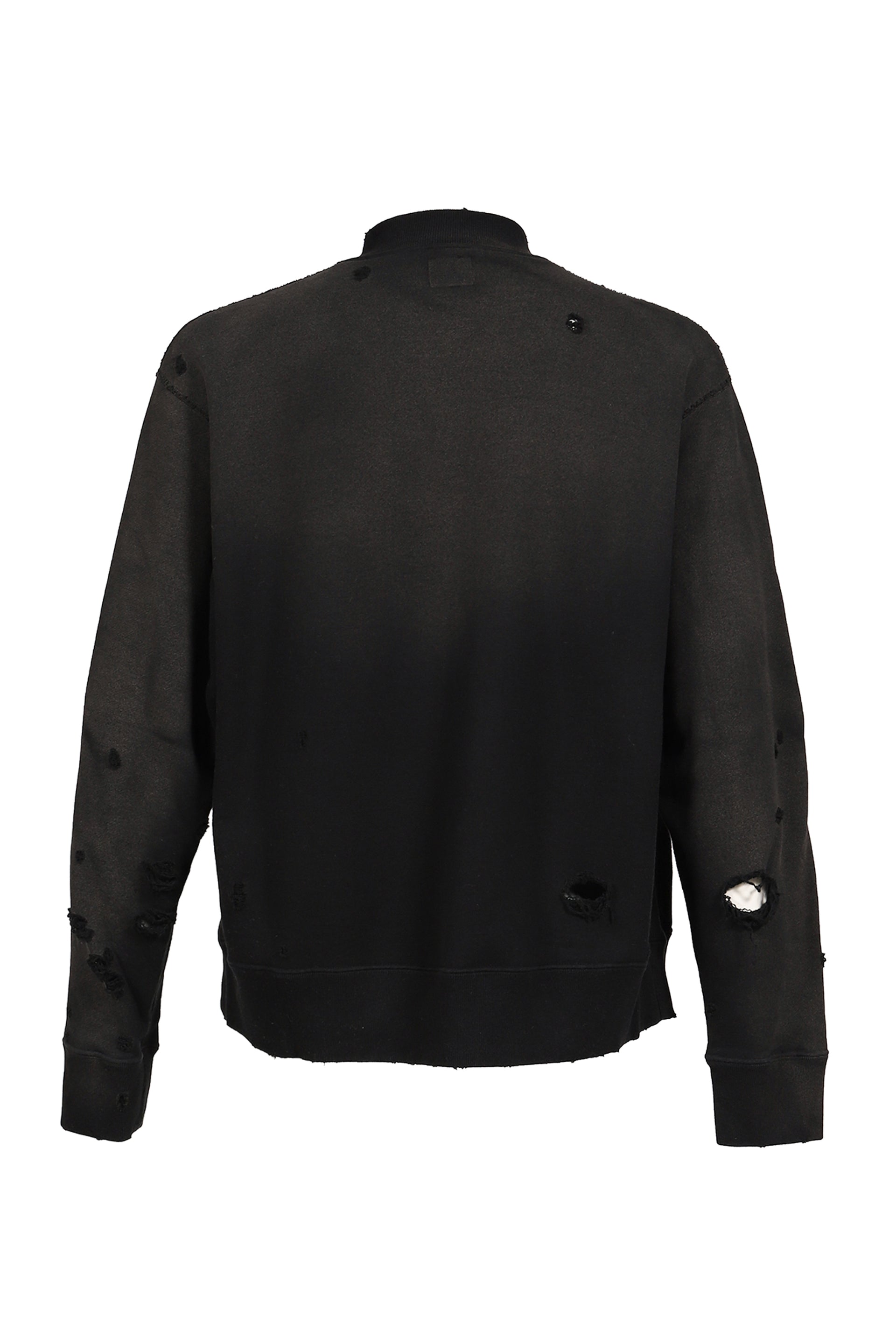 DECONSTRUCTED ZIPPED SWEAT / BLK