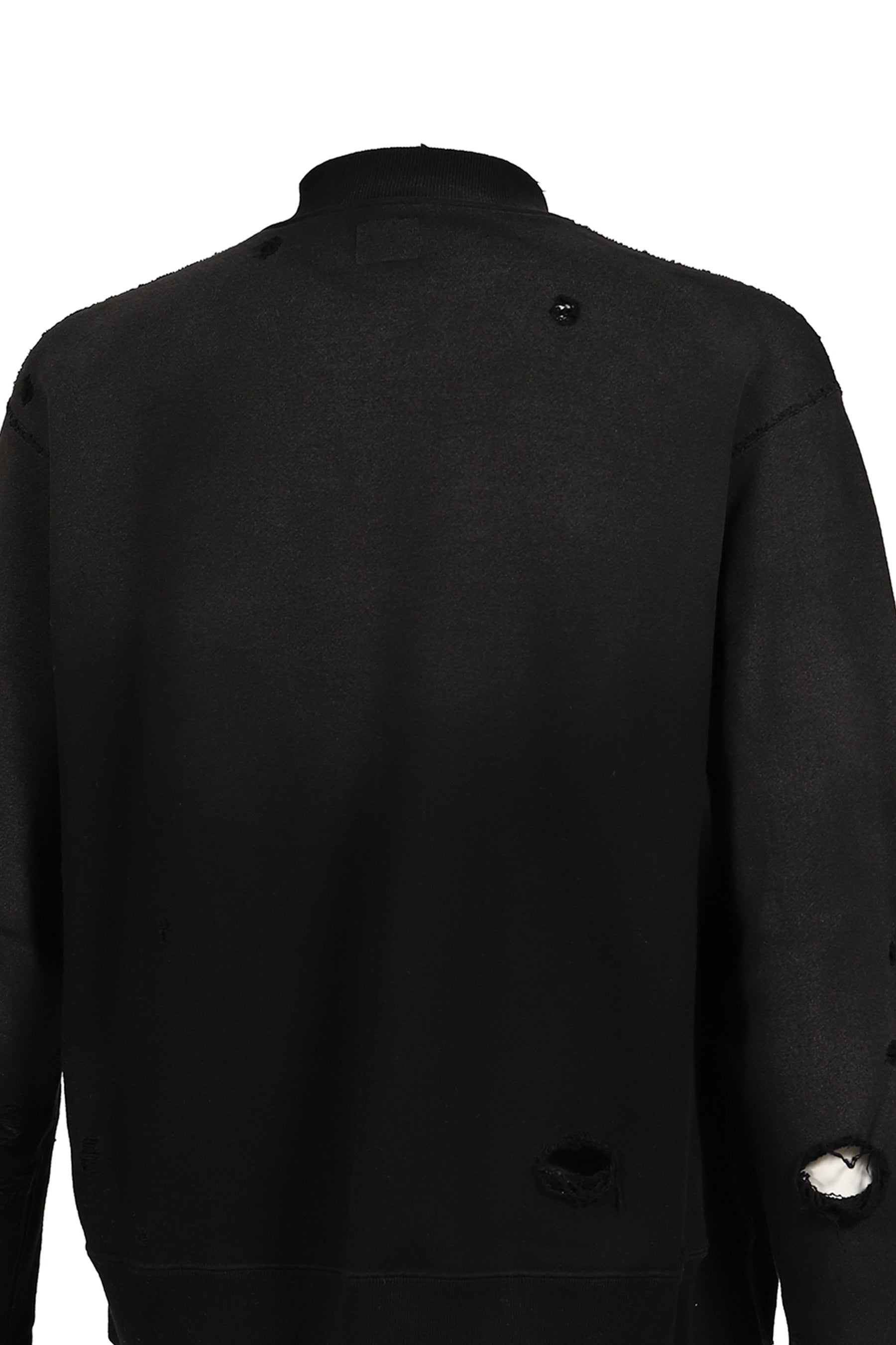 DECONSTRUCTED ZIPPED SWEAT / BLK