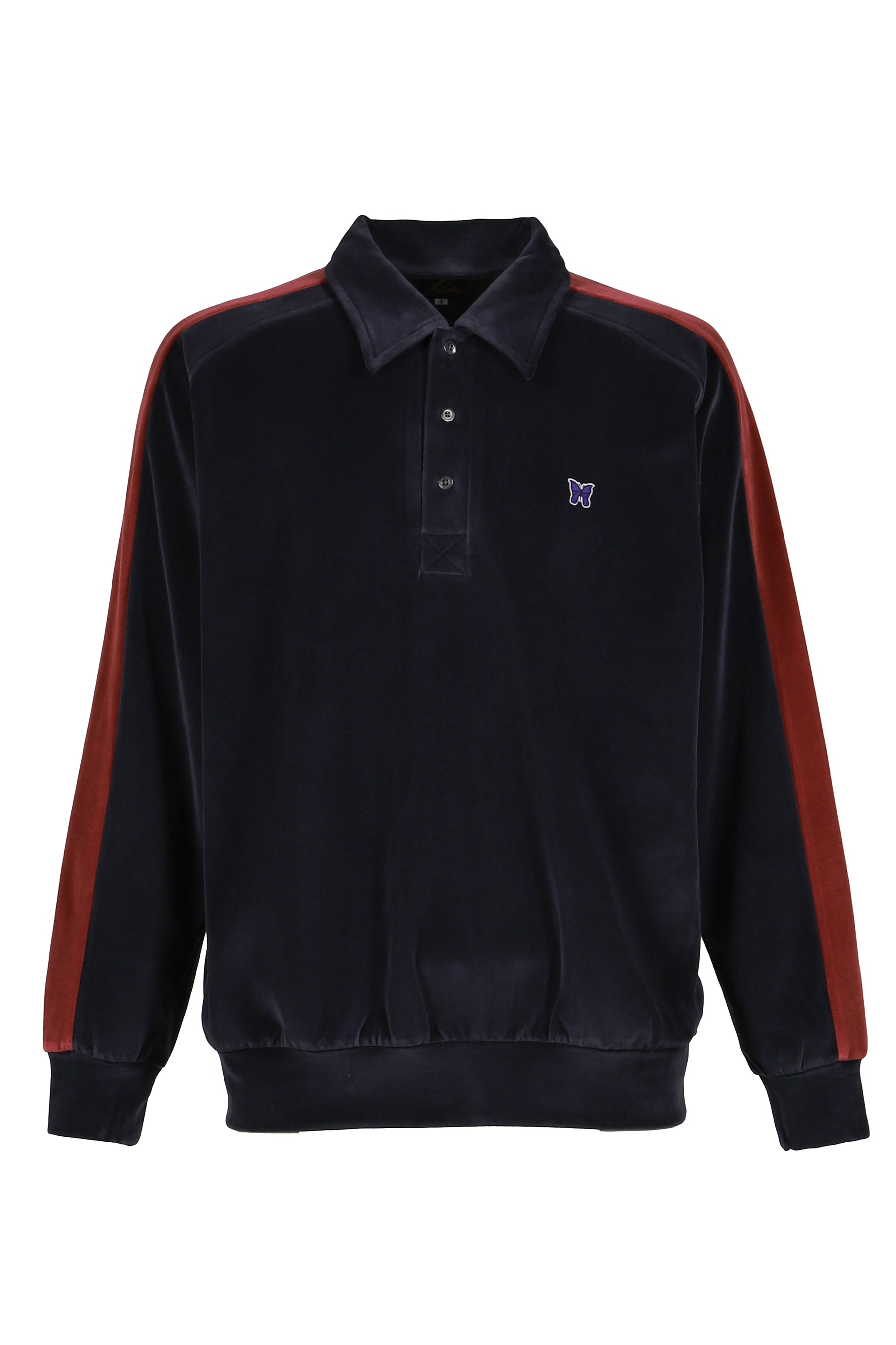 SIDE LINE PULLOVER SHIRT - C/PE VELOUR / NVY