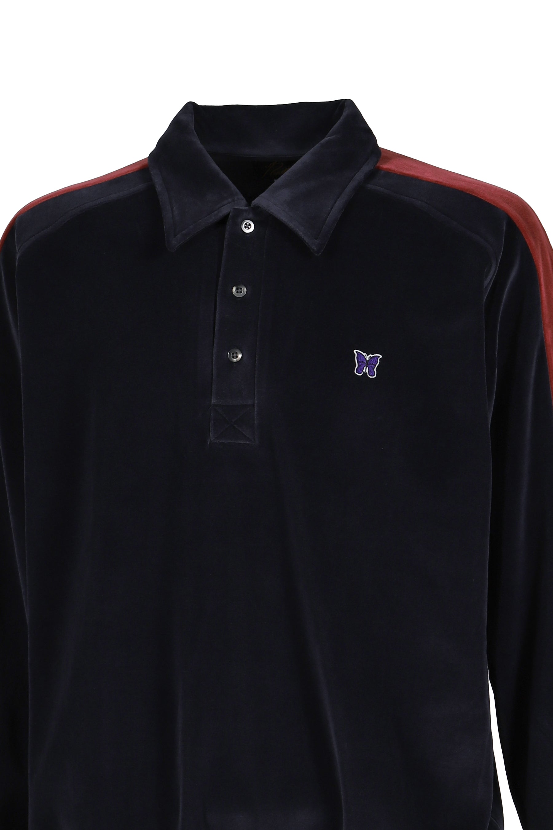 SIDE LINE PULLOVER SHIRT - C/PE VELOUR / NVY
