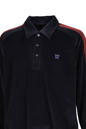 SIDE LINE PULLOVER SHIRT - C/PE VELOUR / NVY