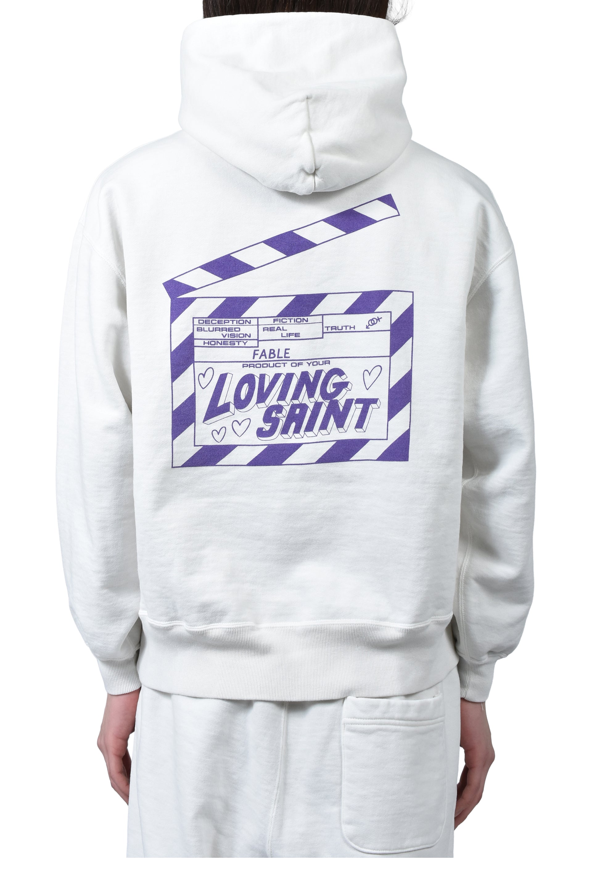 HOODIE/I LOVE SAINT / WHT