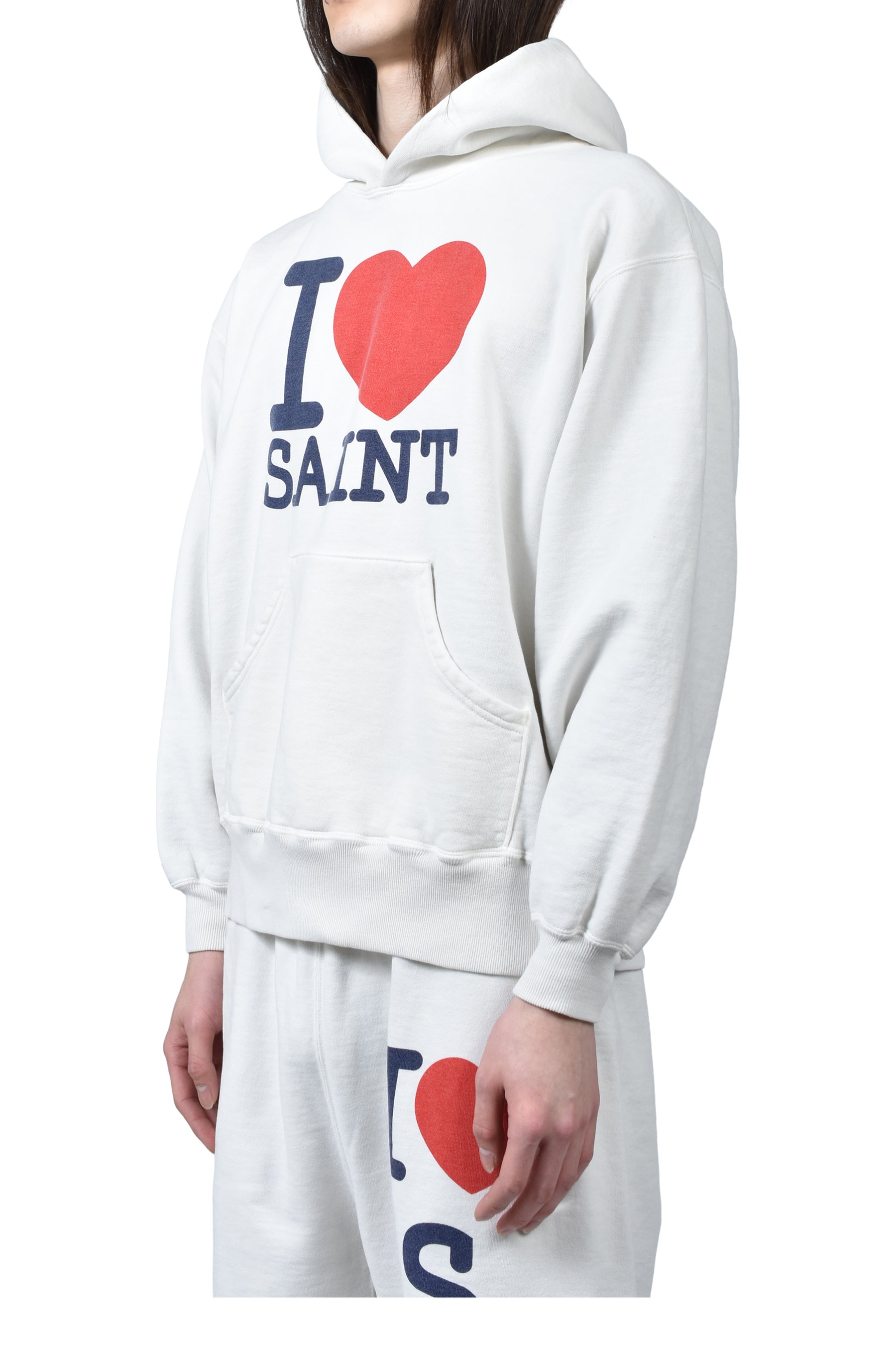 SAINT Mxxxxxx セントマイケル HOODIE/I LOVE SAINT / WHT - NUBIAN