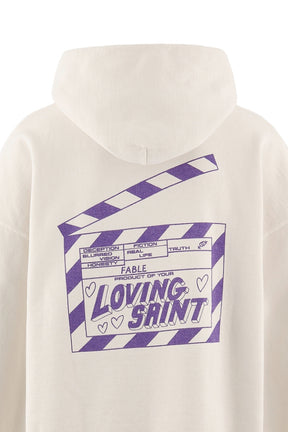 HOODIE/I LOVE SAINT / WHT