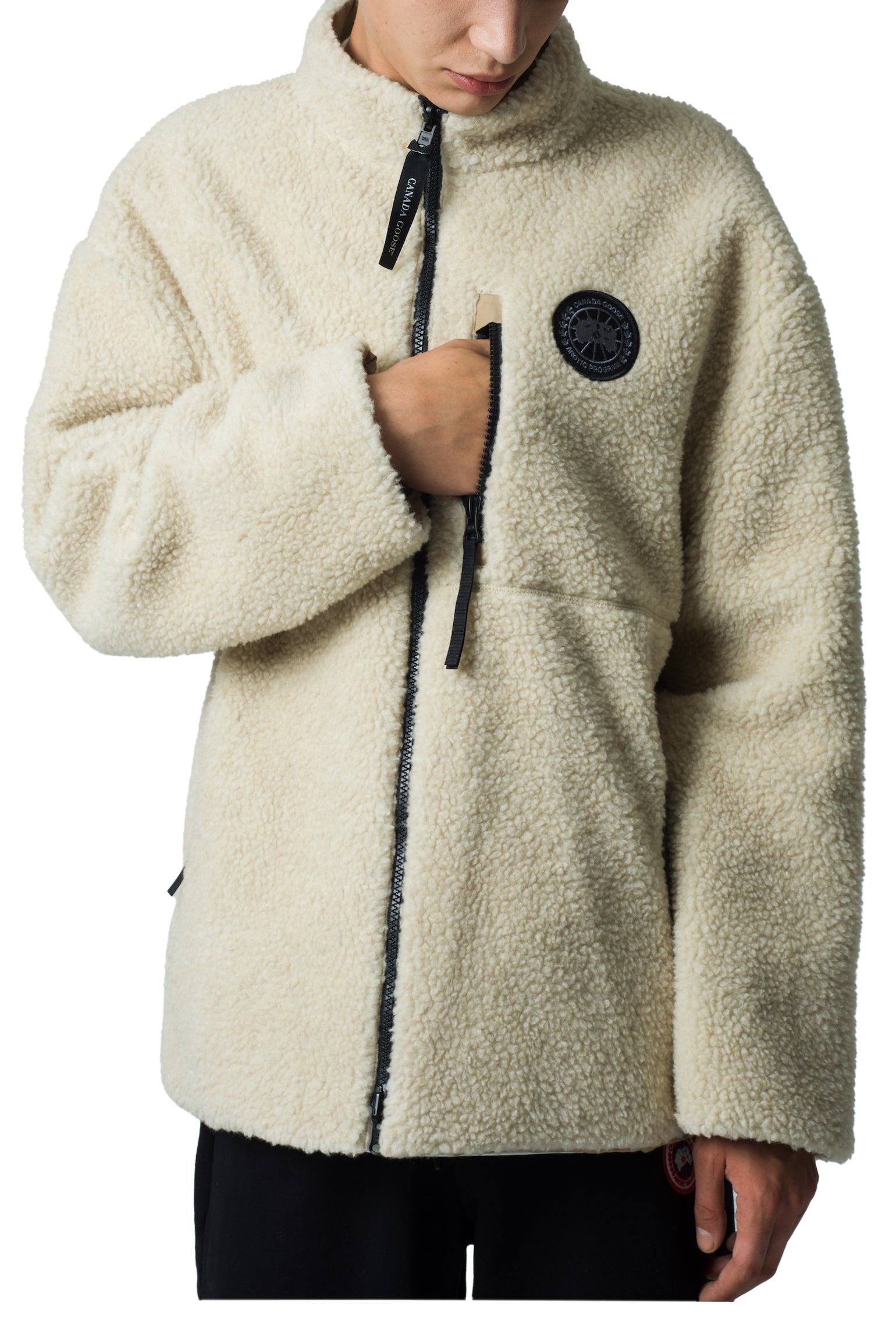 KINROSS REVERSIBLE FLEECE JACKET BLACK LABEL FUSION / TAN