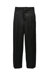 TUCK WIDE SLACKS / BLK