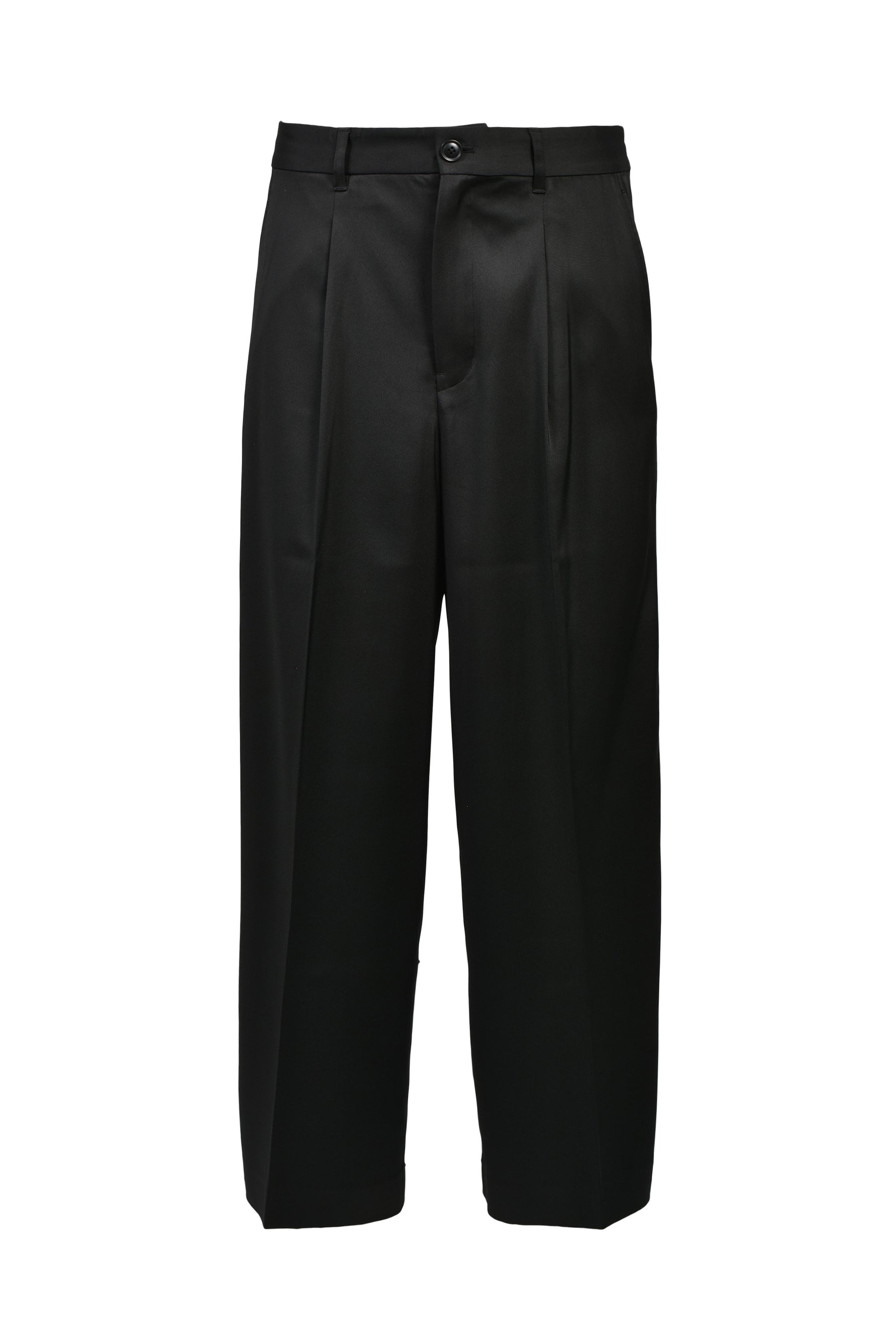TUCK WIDE SLACKS / BLK