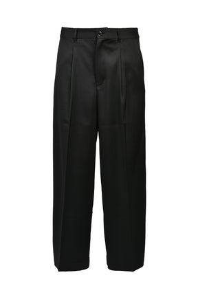 TUCK WIDE SLACKS / BLK