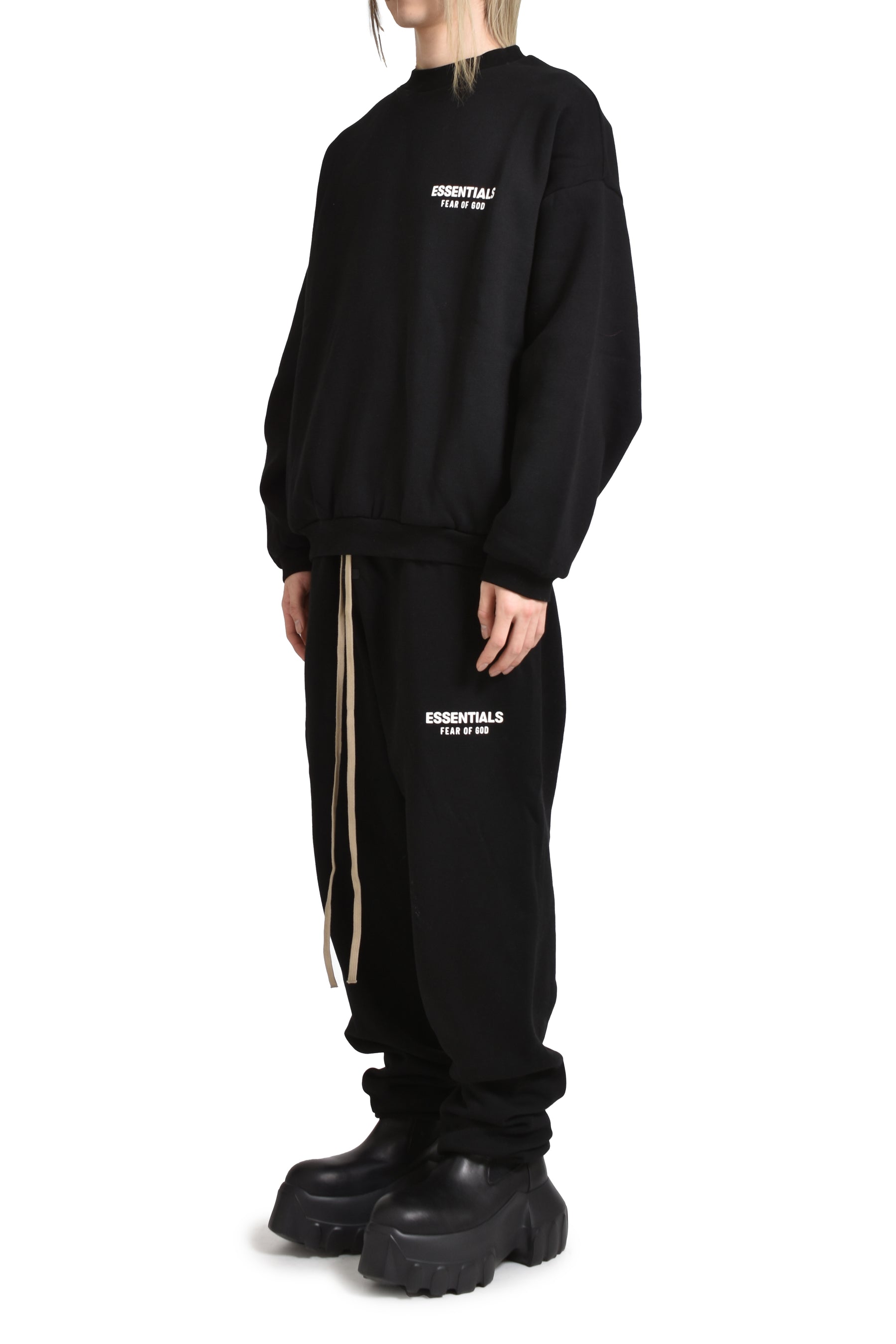 FLEECE ESSENTIAL SWEATPANT / BLK