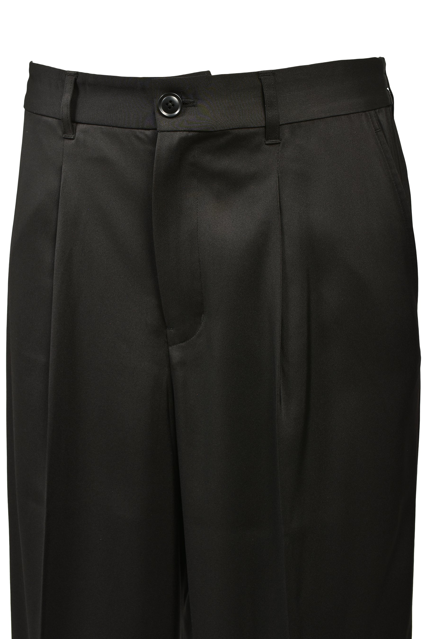 TUCK WIDE SLACKS / BLK