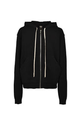 ZIPPED HOODIE / BLK