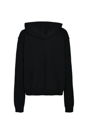 ZIPPED HOODIE / BLK