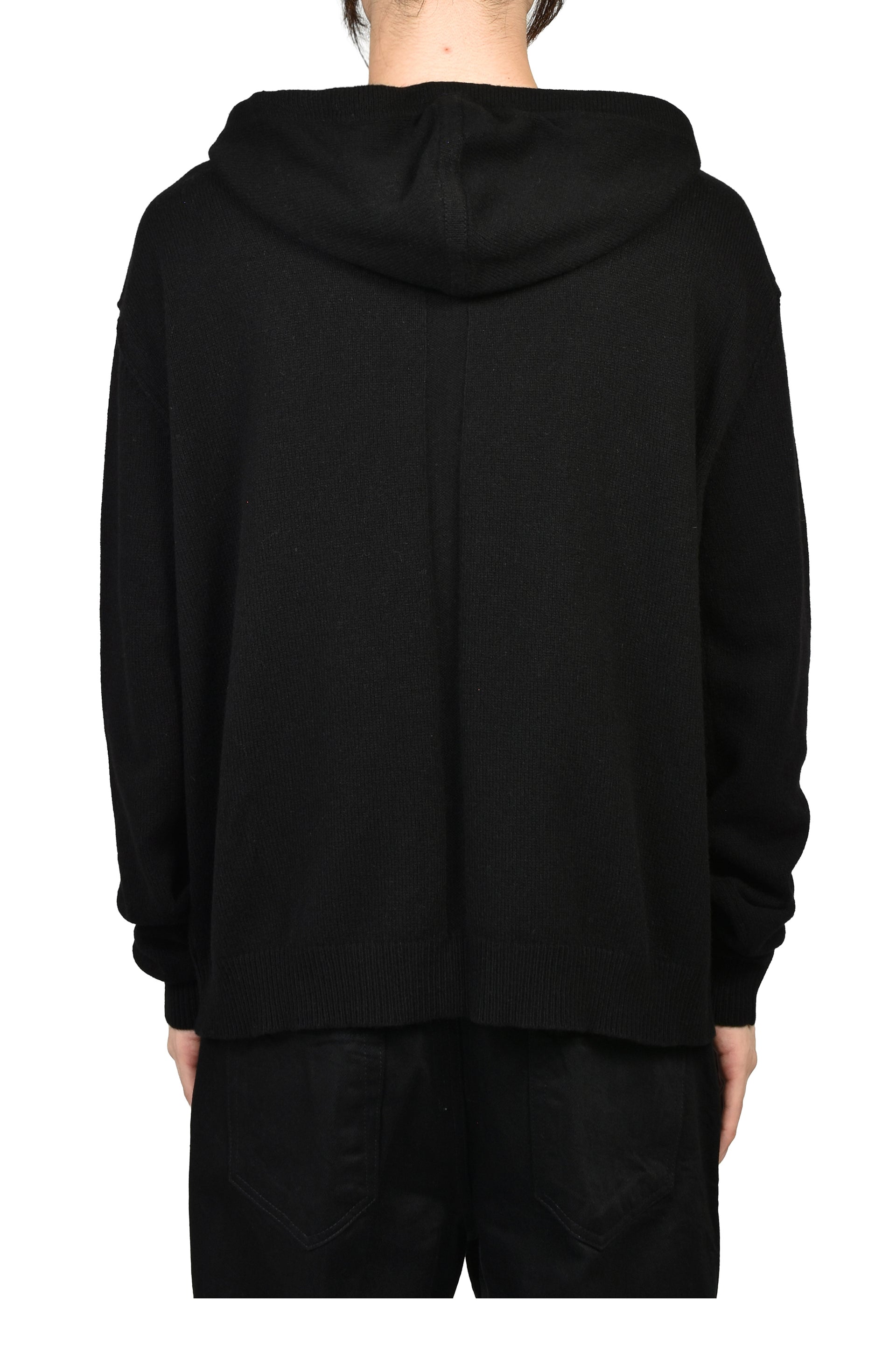 ZIPPED HOODIE / BLACK 
