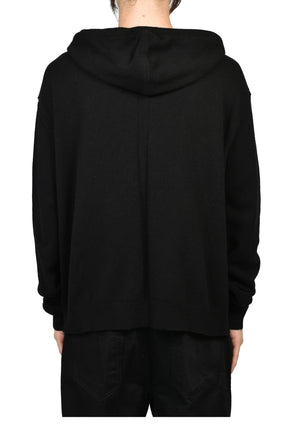 ZIPPED HOODIE / BLACK 