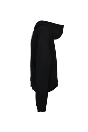 ZIPPED HOODIE / BLK