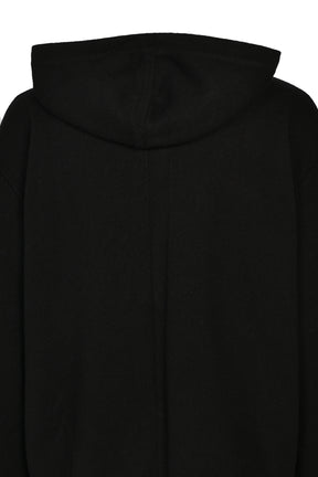ZIPPED HOODIE / BLK