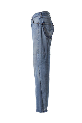 WIDE FLARE DENIM / BLU