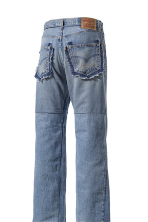 WIDE FLARE DENIM / BLU