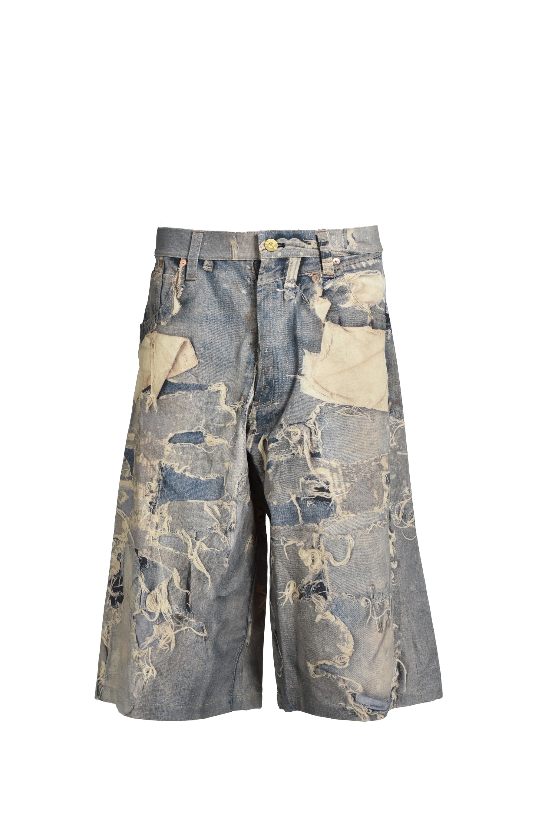 TROMPE-L'OEIL PRINT BERMUDA SHORTS / IND