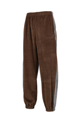 SIDE LINE SWEAT PANT - C/PE VELOUR / BRW