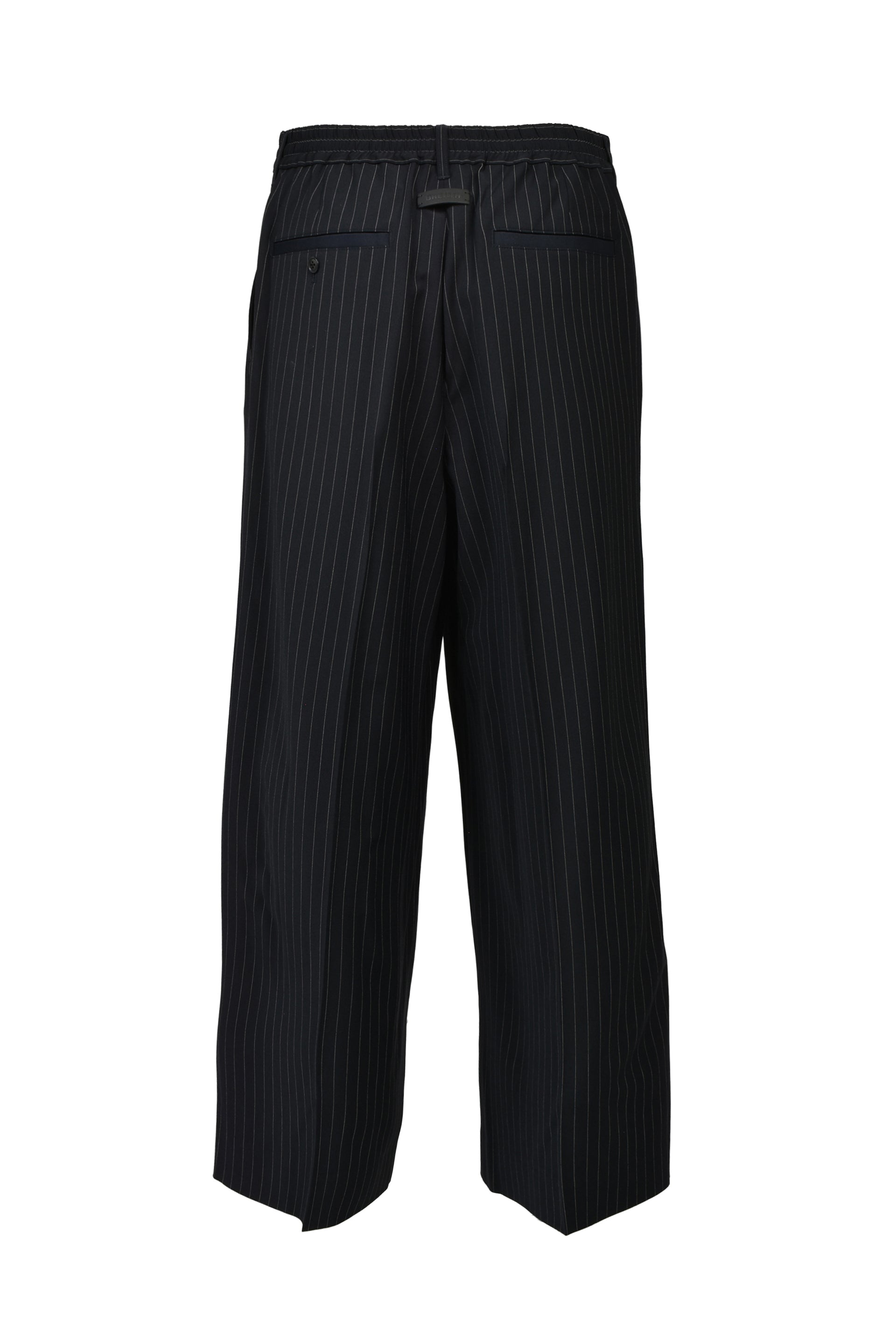 TUCK WIDE SLACKS / NAV STRIPE