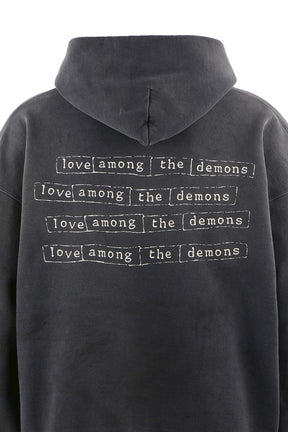 HOODIE/LOVE AMONG / BLACK 