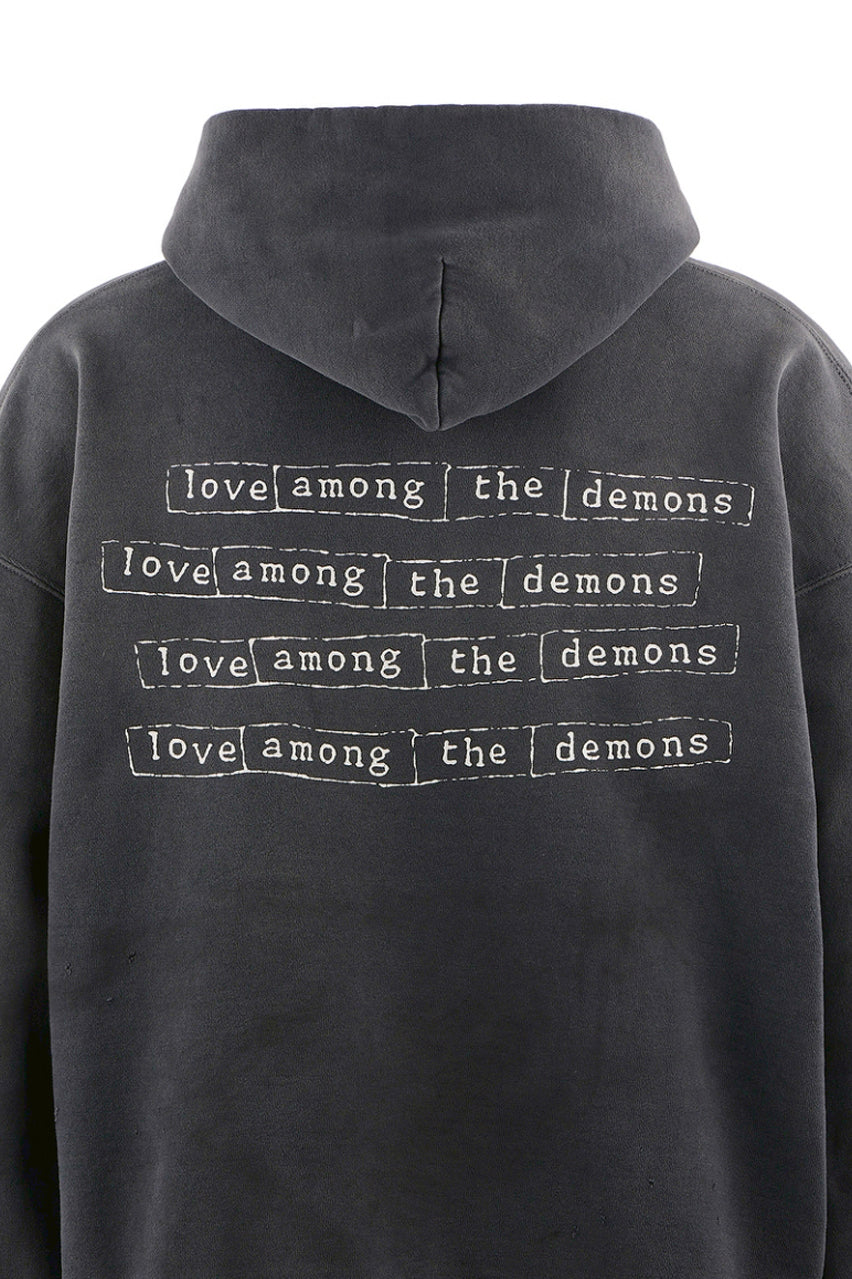 HOODIE/LOVE AMONG / BLACK 