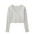 G CLASSIC V-NECK LONG SLEEVE / MELANGE GRY