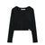 G CLASSIC V-NECK LONG SLEEVE / BLK