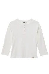 3/4 BUTTON FLY TEE / WHT