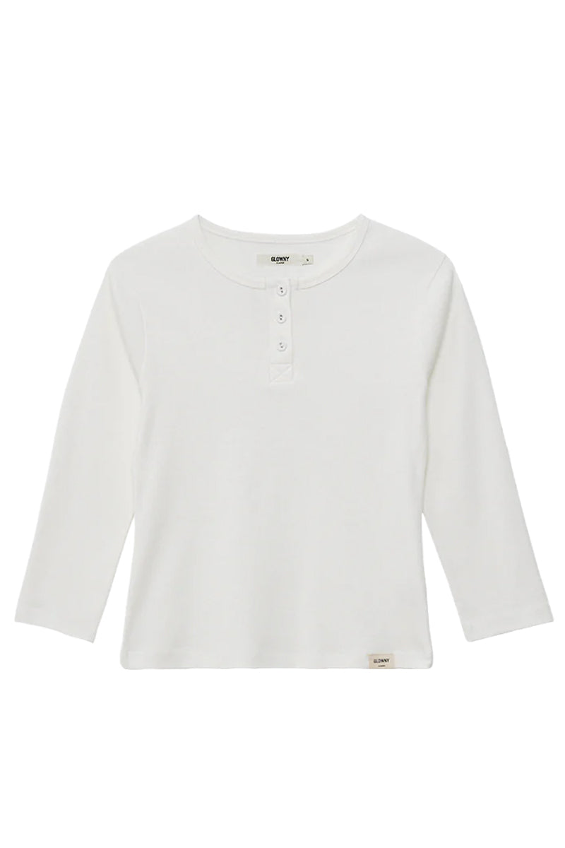 3/4 BUTTON FLY TEE / WHT