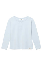 3/4 BUTTON FLY TEE / COTTON CANDY SKY BLU