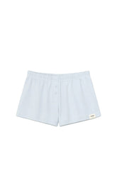 BUTTON FLY MINI SHORTS / COTTON CANDY SKY BLU 