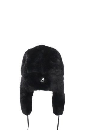 FAUX FUR TRAPPER / BLK