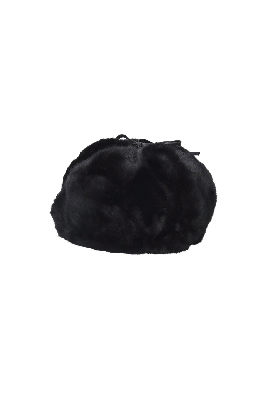 FAUX FUR TRAPPER / BLK