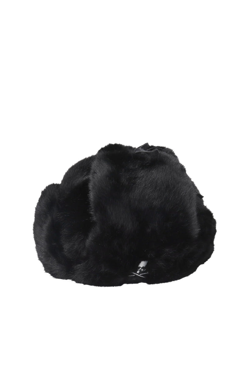 FAUX FUR TRAPPER / BLK