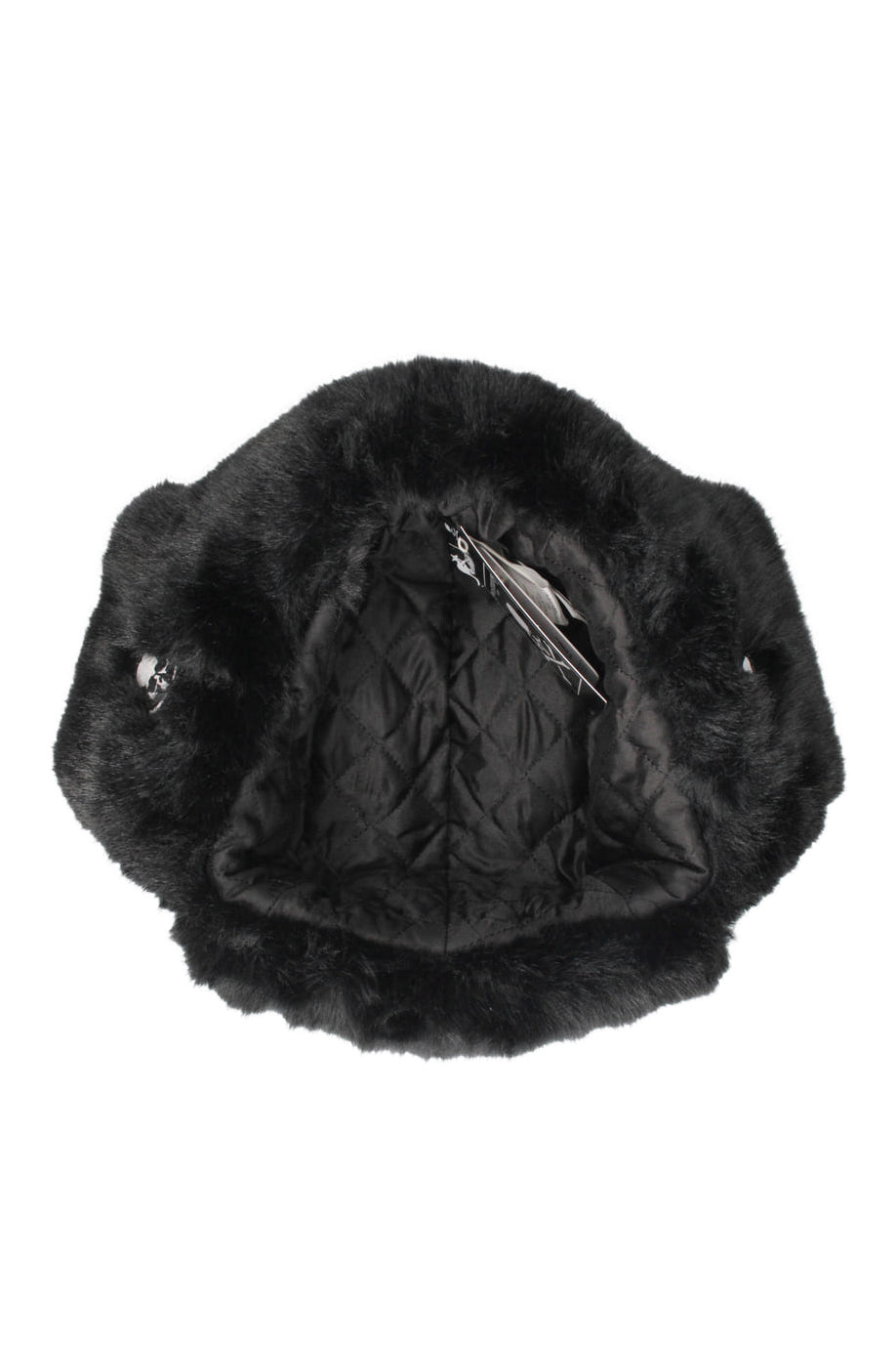 FAUX FUR TRAPPER / BLK