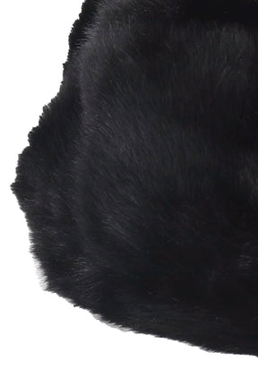 FAUX FUR TRAPPER / BLK